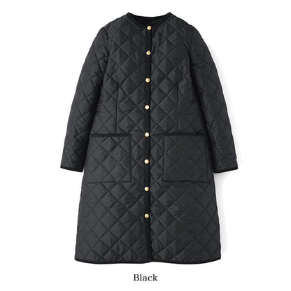 Traditional Weatherwear トラディショナルウェザーウェア ARKLEY LONG アークリー ロング キルティング カラーレスコート ノーカラー レディース