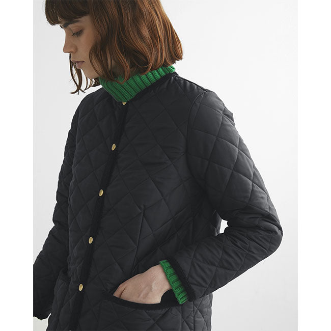 Traditional Weatherwear トラディショナルウェザーウェア ARKLEY LONG アークリー ロング キルティング カラーレスコート ノーカラー レディース