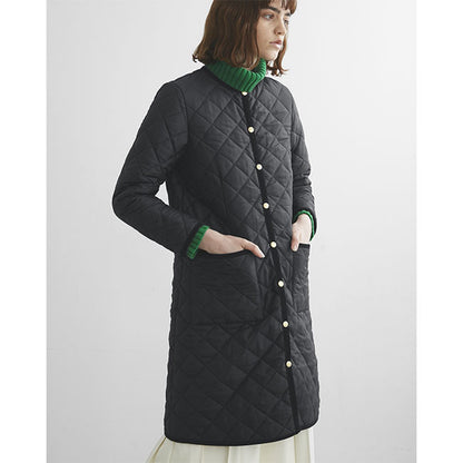 Traditional Weatherwear トラディショナルウェザーウェア ARKLEY LONG アークリー ロング キルティング カラーレスコート ノーカラー レディース