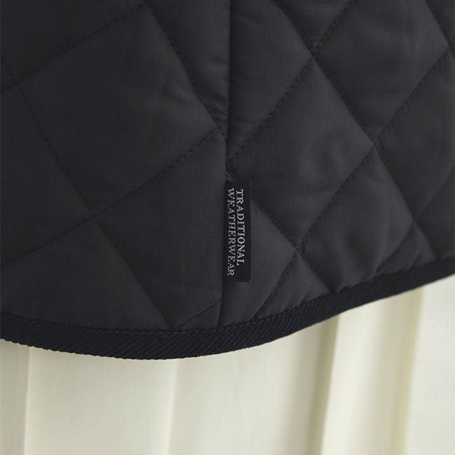 Traditional Weatherwear トラディショナルウェザーウェア ARKLEY LONG アークリー ロング キルティング カラーレスコート ノーカラー レディース