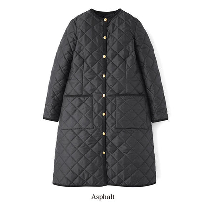 Traditional Weatherwear トラディショナルウェザーウェア ARKLEY LONG アークリー ロング キルティング カラーレスコート ノーカラー レディース
