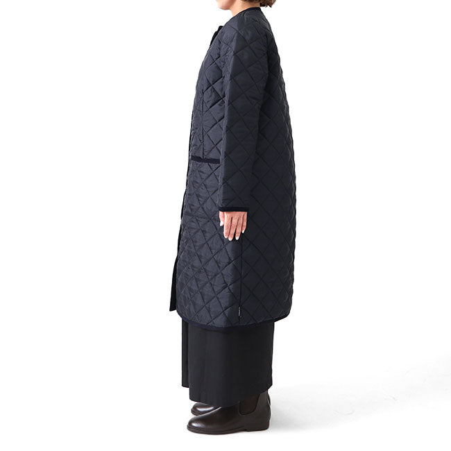 Traditional Weatherwear トラディショナルウェザーウェア ARKLEY LONG アークリー ロング キルティング カラーレスコート ノーカラー レディース