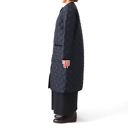 Traditional Weatherwear トラディショナルウェザーウェア ARKLEY LONG アークリー ロング キルティング カラーレスコート ノーカラー レディース
