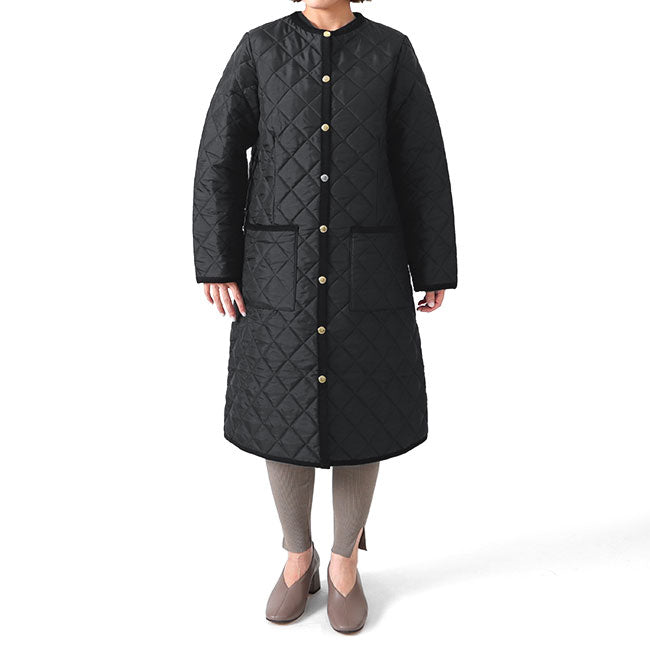 Traditional Weatherwear トラディショナルウェザーウェア ARKLEY LONG アークリー ロング キルティング カラーレスコート ノーカラー レディース