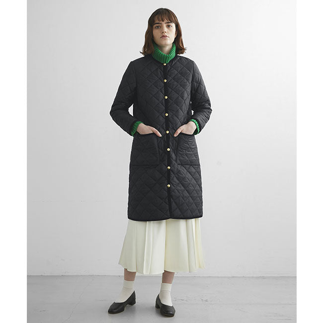 Traditional Weatherwear トラディショナルウェザーウェア ARKLEY LONG アークリー ロング キルティング カラーレスコート ノーカラー レディース
