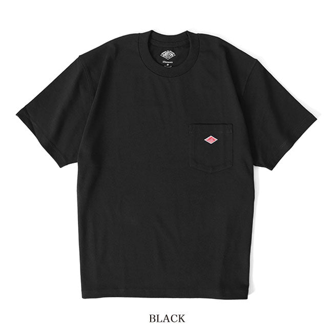 DANTON ダントン ワッペンロゴ 胸ポケット Tシャツ DT-C0197 TCB 無地 半袖Tシャツ レディース