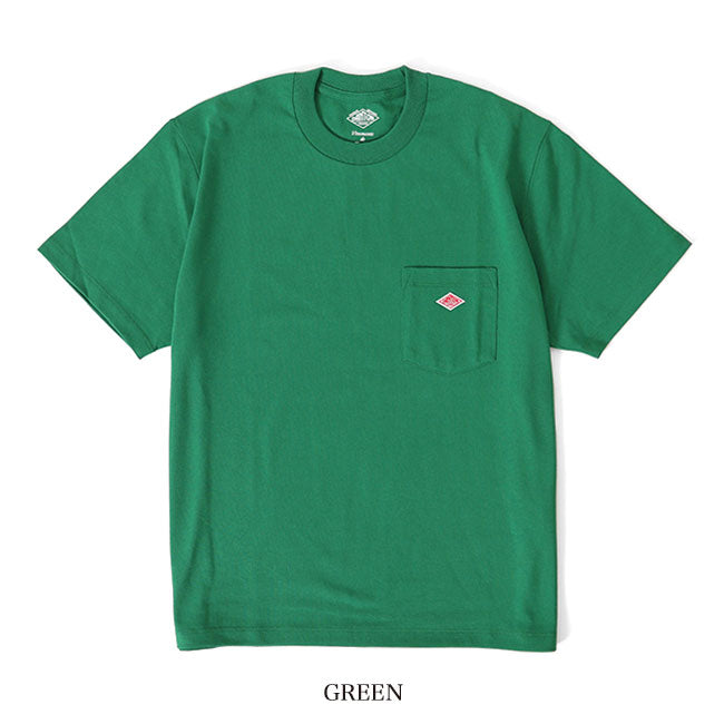 DANTON ダントン ワッペンロゴ 胸ポケット Tシャツ DT-C0197 TCB 無地 半袖Tシャツ レディース