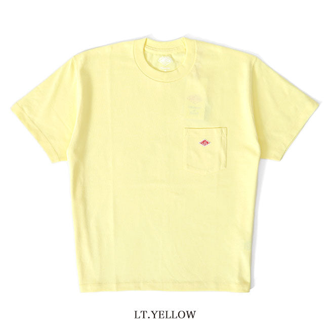 DANTON ダントン ワッペンロゴ 胸ポケット Tシャツ DT-C0197 TCB 無地 半袖Tシャツ レディース