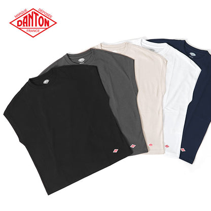 DANTON ダントン ドルマンスリーブ ワッペンロゴ Tシャツ DT-C0202 TCB 無地 ノースリーブ レディース