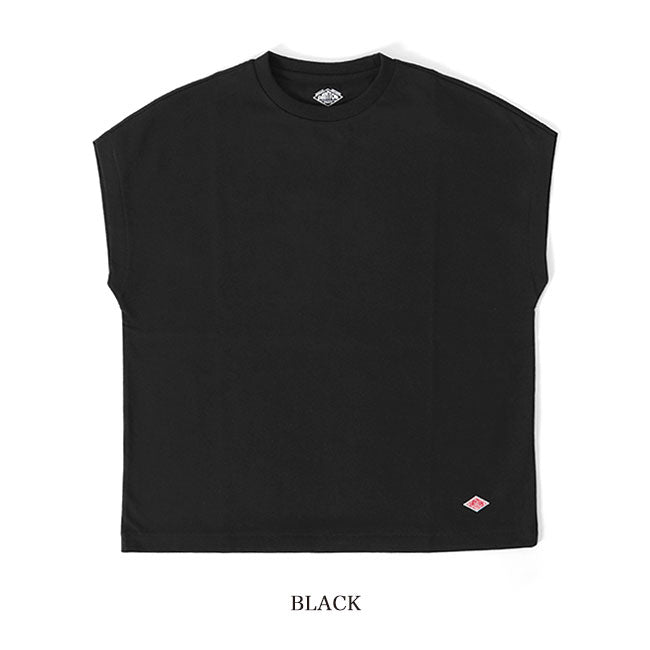 DANTON ダントン ドルマンスリーブ ワッペンロゴ Tシャツ DT-C0202 TCB 無地 ノースリーブ レディース