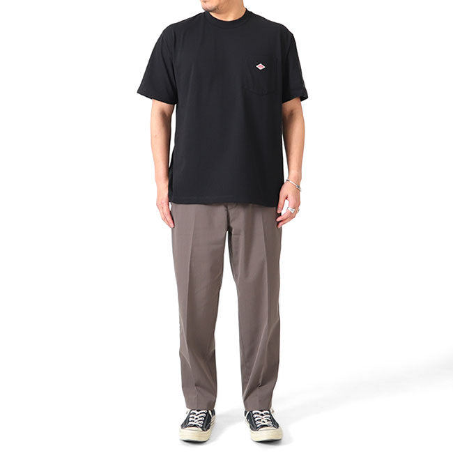 DANTON ダントン ワッペンロゴ 胸ポケット Tシャツ DT-C0198 TCB 無地 半袖Tシャツ メンズ レディース