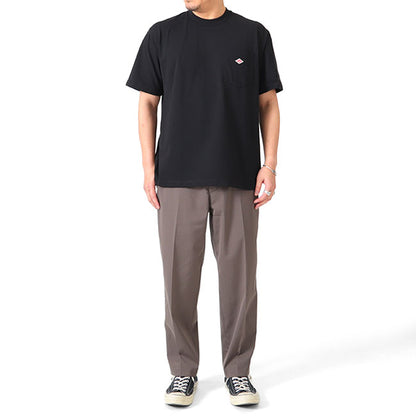 DANTON ダントン ワッペンロゴ 胸ポケット Tシャツ DT-C0198 TCB 無地 半袖Tシャツ メンズ レディース