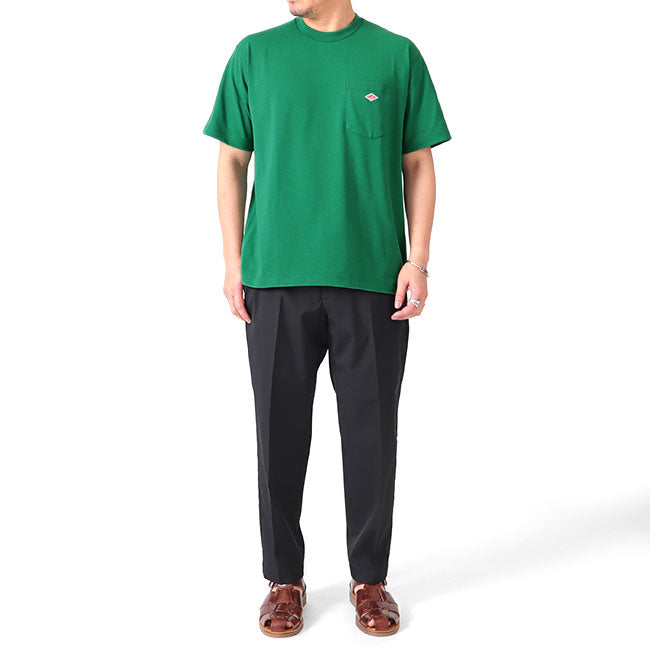 DANTON ダントン ワッペンロゴ 胸ポケット Tシャツ DT-C0198 TCB 無地 半袖Tシャツ メンズ レディース