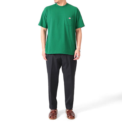 DANTON ダントン ワッペンロゴ 胸ポケット Tシャツ DT-C0198 TCB 無地 半袖Tシャツ メンズ レディース