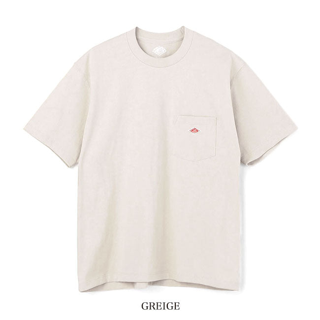 DANTON ダントン ワッペンロゴ 胸ポケット Tシャツ DT-C0198 TCB 無地 半袖Tシャツ メンズ レディース
