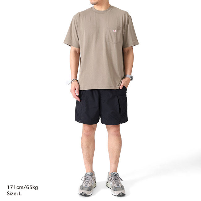 DANTON ダントン ワッペンロゴ 胸ポケット Tシャツ DT-C0198 TCB 無地 半袖Tシャツ メンズ レディース