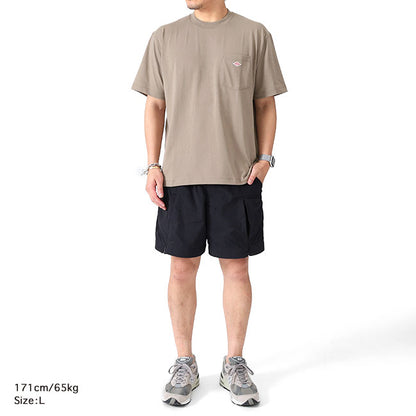 DANTON ダントン ワッペンロゴ 胸ポケット Tシャツ DT-C0198 TCB 無地 半袖Tシャツ メンズ レディース