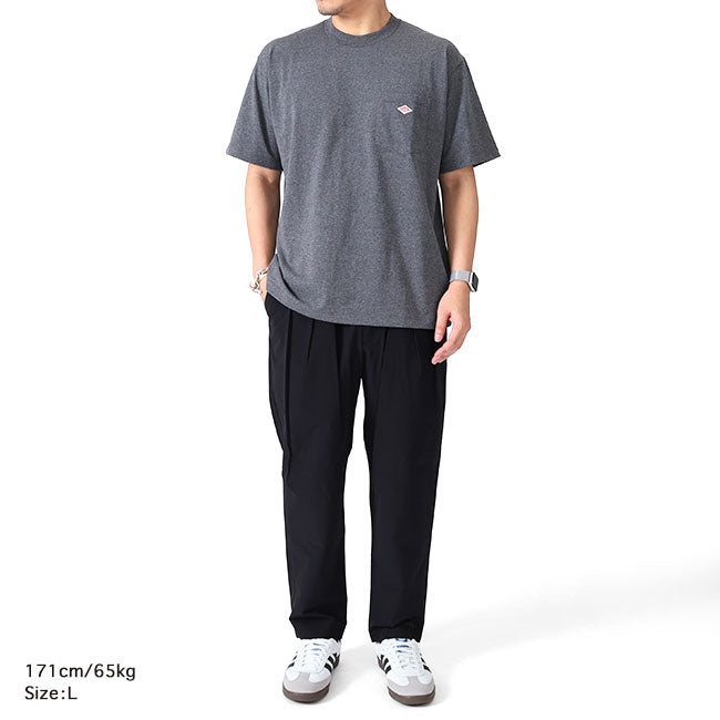 DANTON ダントン ワッペンロゴ 胸ポケット Tシャツ DT-C0198 TCB 無地 半袖Tシャツ メンズ レディース