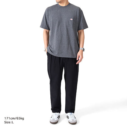 DANTON ダントン ワッペンロゴ 胸ポケット Tシャツ DT-C0198 TCB 無地 半袖Tシャツ メンズ レディース
