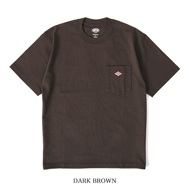 DANTON ダントン ワッペンロゴ 胸ポケット Tシャツ DT-C0198 TCB 無地 半袖Tシャツ メンズ レディース