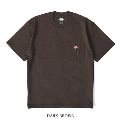 DANTON ダントン ワッペンロゴ 胸ポケット Tシャツ DT-C0198 TCB 無地 半袖Tシャツ メンズ レディース