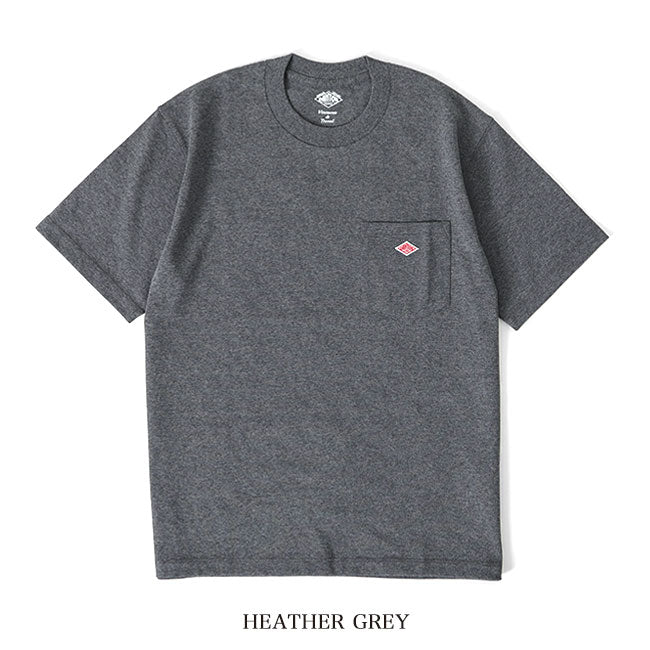 DANTON ダントン ワッペンロゴ 胸ポケット Tシャツ DT-C0198 TCB 無地 半袖Tシャツ メンズ レディース