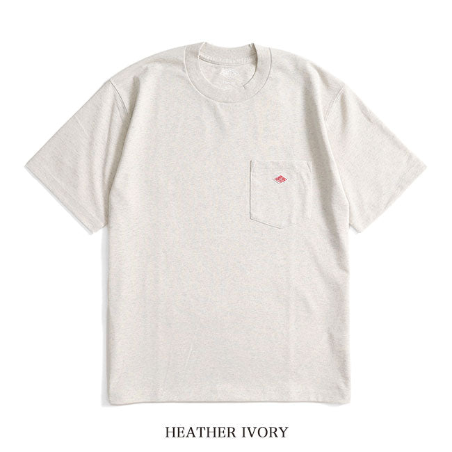 DANTON ダントン ワッペンロゴ 胸ポケット Tシャツ DT-C0198 TCB 無地 半袖Tシャツ メンズ レディース