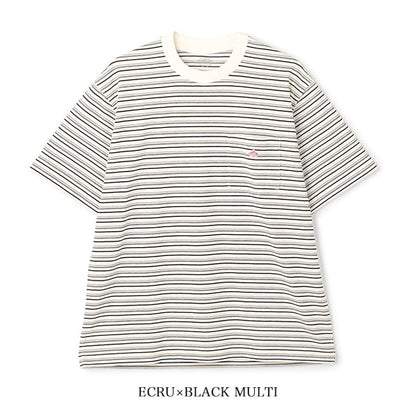 DANTON ダントン ワッペンロゴ 胸ポケット ボーダー Tシャツ DT-C0198 TCB 半袖Tシャツ メンズ レディース