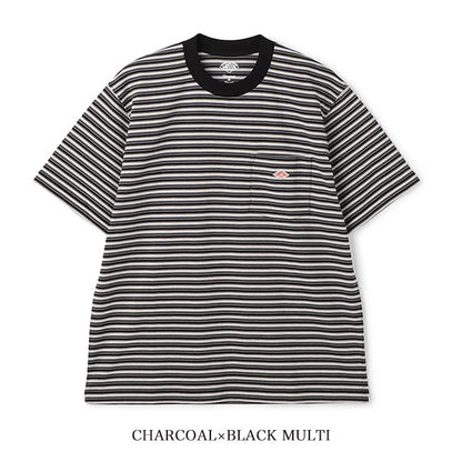 DANTON ダントン ワッペンロゴ 胸ポケット ボーダー Tシャツ DT-C0198 TCB 半袖Tシャツ メンズ レディース