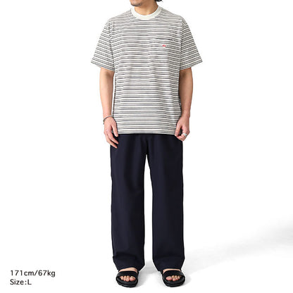 DANTON ダントン ワッペンロゴ 胸ポケット ボーダー Tシャツ DT-C0198 TCB 半袖Tシャツ メンズ レディース