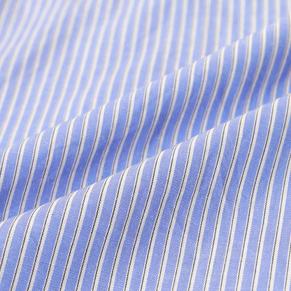 STILL BY HAND スティルバイハンド ストライプ ナローカラー コットンラミーシャツ SH04231 バンドカラー 長袖シャツ メンズ