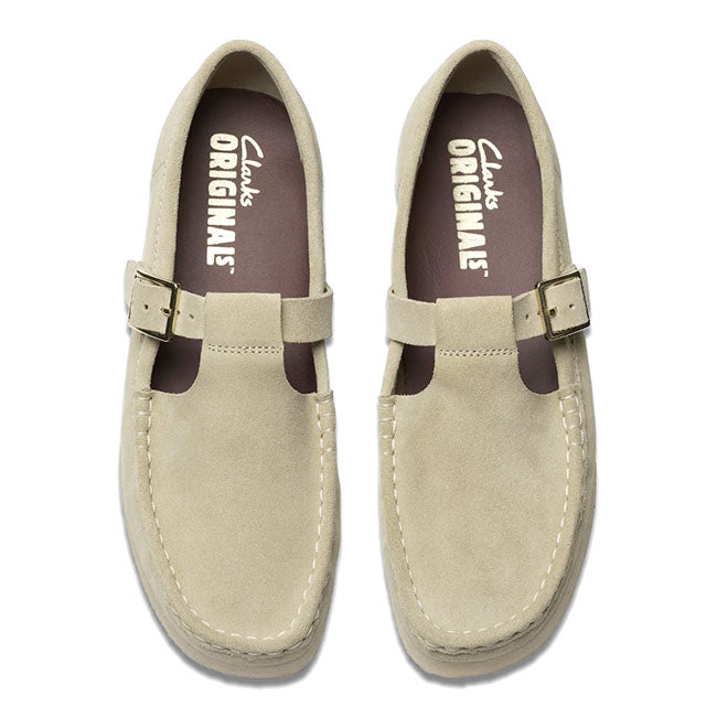 Clarks クラークス WALLABEE T BAR ワラビー Tバーストラップ ローファー 26175665 ベージュ レディース