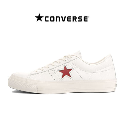CONVERSE コンバース 日本製 ワンスター J エンボスレザー スニーカー ONE STAR J EB LEATHER 白赤 シューズ メンズ レディース