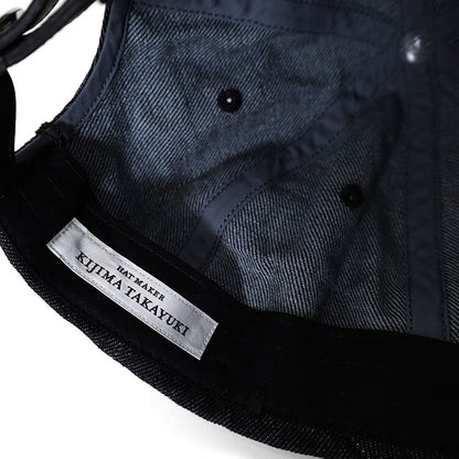 KIJIMA TAKAYUKI RECYCLED DENIM PENTAGON BRIM HAT 251106