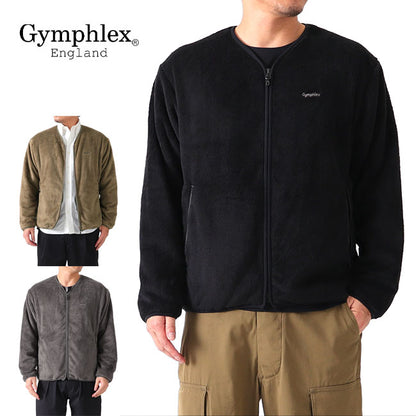 GYMPHLEX ジムフレックス ジップアップ ノーカラー フリースジャケット J-1447 メンズ