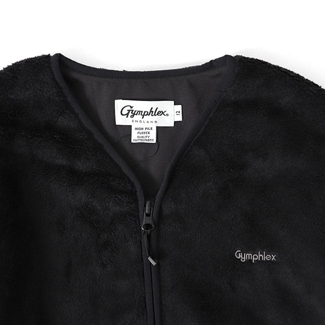 GYMPHLEX ジムフレックス ジップアップ ノーカラー フリースジャケット J-1447 メンズ