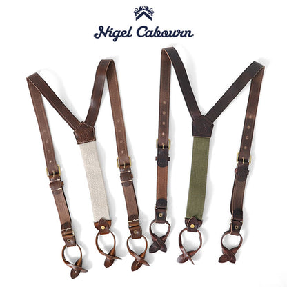 Nigel Cabourn ナイジェルケーボン クロムエクセルレザー サスペンダー 64002 ベルト