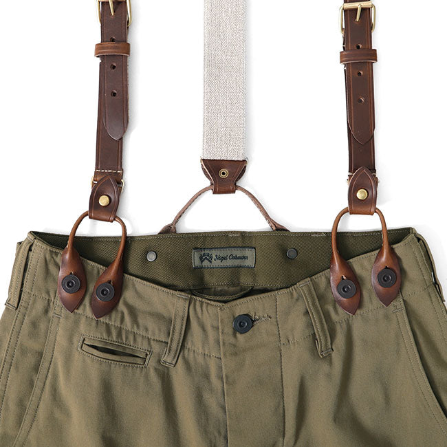 Nigel Cabourn ナイジェルケーボン クロムエクセルレザー サスペンダー 64002 ベルト