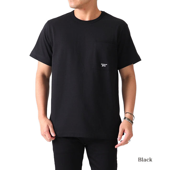 DENHAM デンハム シザーロゴ 刺繍 胸ポケット Tシャツ AMERICANA DENHAM TEE HCJ 半袖Tシャツ メンズ