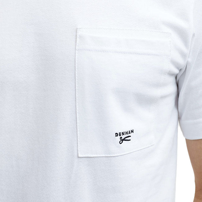 DENHAM デンハム シザーロゴ 刺繍 胸ポケット Tシャツ AMERICANA DENHAM TEE HCJ 半袖Tシャツ メンズ