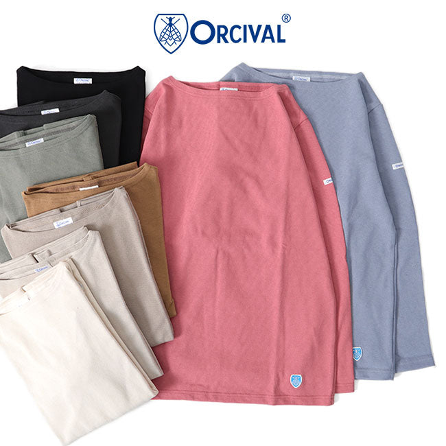 ORCIVAL オーシバル コットンロード 無地 フレンチバスクシャツ B211 マリン カットソー ロンT (レディース)
