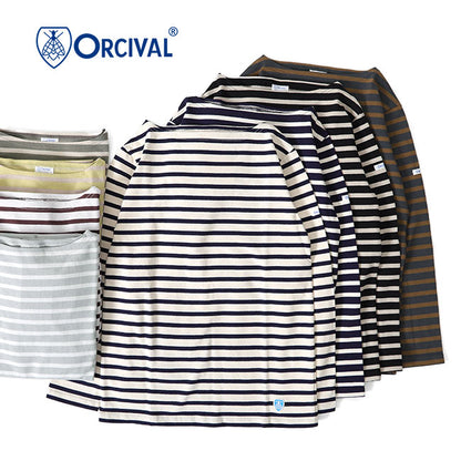ORCIVAL オーシバル コットンロード ボーダー フレンチバスクシャツ B211 マリン カットソー ロンT (レディース)